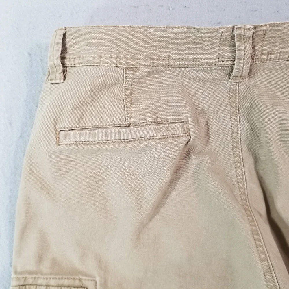 St John's Bay cargo pants men's 32x29 regular fit straight Brown stretch Flex